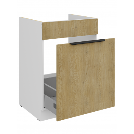 Szafka kuchenna 60 cm z szufladą na kosze CREMA dąb cremona / biały mat 60 ZL 1S BB